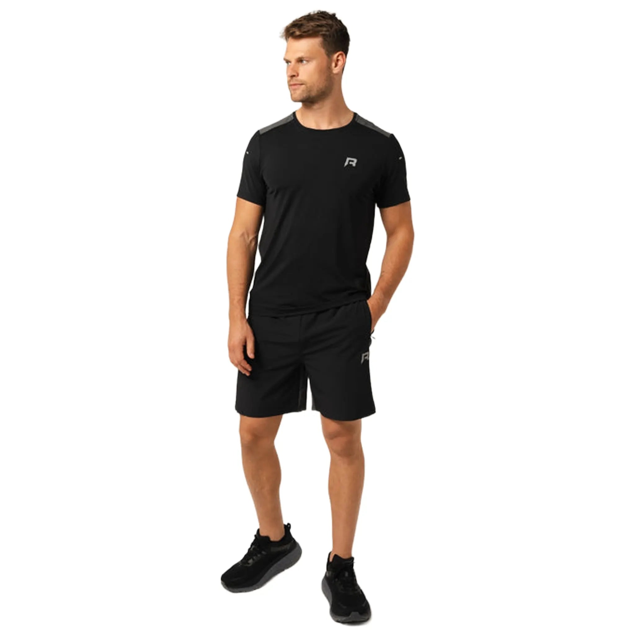 Front View of Reprimo Clima Slate Black T-Shirt